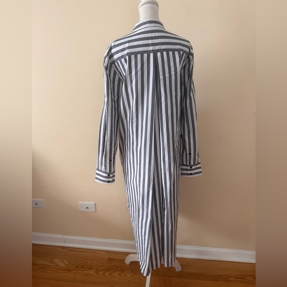 Proenza Schouler White Label Stripe Poplin Tied Shirt Dress - Picture 8 of 11